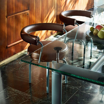 Dining Room Furniture Modern Swivel Round Lounge Chair Leather Lounge MOYI Swivel Chair