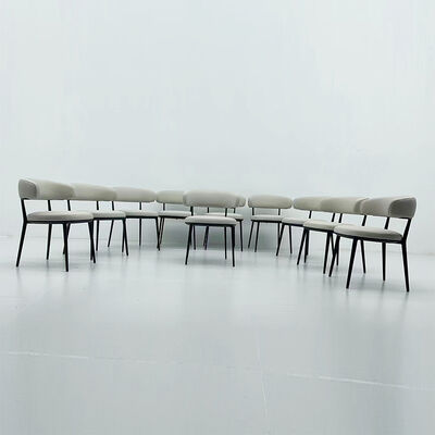 Metal Foam Fabric Upholstered Velvet Dining Chair Leisure Design Back Fashionable Luxury Pu Dining High Furniture