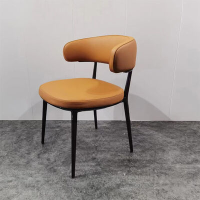 Metal Foam Fabric Upholstered Velvet Dining Chair Leisure Design Back Fashionable Luxury Pu Dining High Furniture