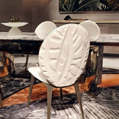 CUSTOM Luxury Italian Velvet Green Style Stool Chair Dining Room Arm Chair with Golden Legs Modern Design Furniture