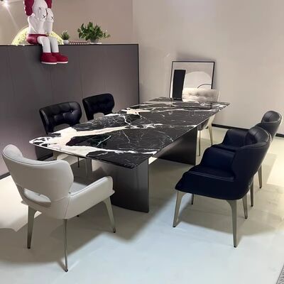 Dining Room Furniture Luxury Modern Upholstered Nordic Restaurant Chairs Black Metal Legs Sophisticated Comfortable