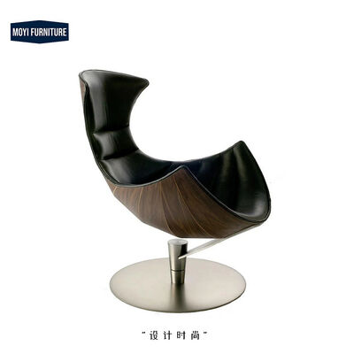Synthetic Leather High Back Recliner Chair Featuring Main Material Leather Wood Metal and Fjords Lobster Design Accent