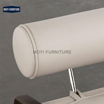 Foam Filled Light Luxury Single Back Sofa Chair Featuring Solid Wood Legs and Leather Upholstery for Living Room