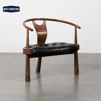 Solid Wood Legs Home Furniture Chinese Style Single Sofa Chair with Tea Table Light Luxury Balcony Lounge Modern Dining Hotel