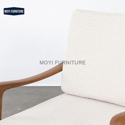 Velvet Fabric Modern Handmade Single Seater Couch Solid Wood Sofa Chair Living Room Customization Simplicity Comfortable