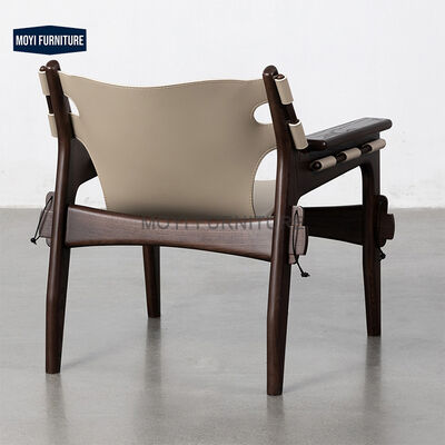 Hotel Modern Chair with Arms Leather Upholstered Wooden Frame Single Accent Chair Luxury Lounge Seating Living Room