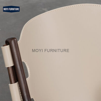 Hotel Modern Chair with Arms Leather Upholstered Wooden Frame Single Accent Chair Luxury Lounge Seating Living Room