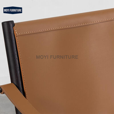 No Electric Italian Designer Light Luxury Living Room Folding Chair Portable Leather Wood Recliner Armchairs Villa Home