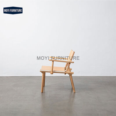 Saddle Leather Nordic Designer Dining Chair Light Luxury Simple White Ash Wood Imported Armchair for Restaurant Meetings