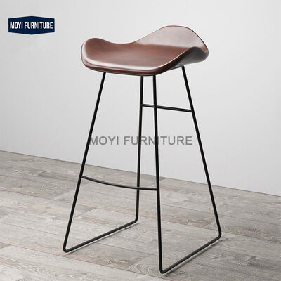 MOYI Kitchen Breakfast High Counter Bar Stool Modern Leather Velvet Bar Chairs