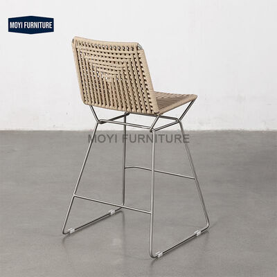 MOYI  Restaurant Bar Chair Saddle Leather Cover High Bar Stool Modern Dining Chair Dining Room Furniture Stool Chair