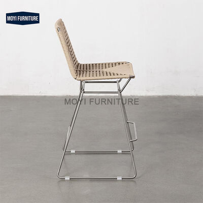MOYI  Restaurant Bar Chair Saddle Leather Cover High Bar Stool Modern Dining Chair Dining Room Furniture Stool Chair