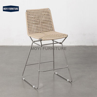 MOYI  Restaurant Bar Chair Saddle Leather Cover High Bar Stool Modern Dining Chair Dining Room Furniture Stool Chair