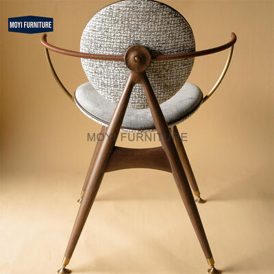 MOYI Customized Solid Wood Bar Chair with Iron Frame High-End Quality Modern Design Restaurant Furniture Set for Cafe