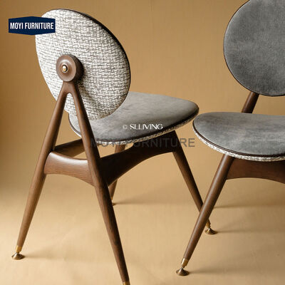MOYI Customized Solid Wood Bar Chair with Iron Frame High-End Quality Modern Design Restaurant Furniture Set for Cafe