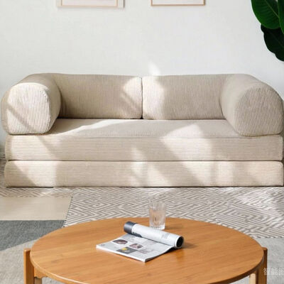 MOYI Modular Nordic Orange Lounge Frameless Sofa Bed Compressible Foam Sponge Sofa