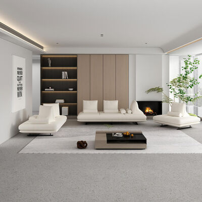 MOYI Italian Minimalism Linen Fabric Living Room Sofa Luxury Modern Design Lounge Sofa Set for Hotel Room Furniture