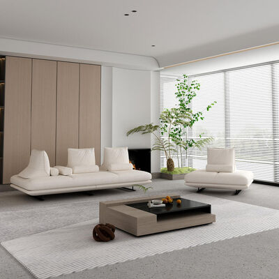 MOYI Italian Minimalism Linen Fabric Living Room Sofa Luxury Modern Design Lounge Sofa Set for Hotel Room Furniture