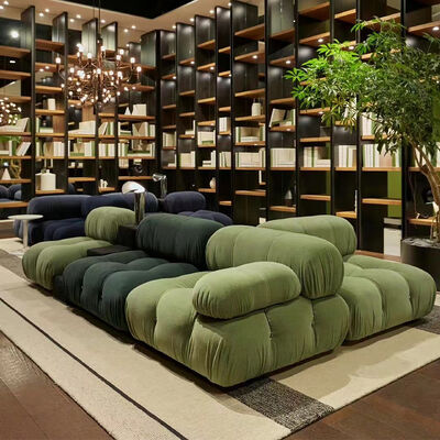 MOYI Velvet Sofa Set Luxury Sectional Design Nordic l Shape Modern Modular Velvet Sectional Living Room Furniture  Belini Sofa