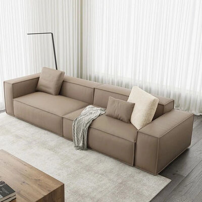 MOYI Custom Design Villa Living Room Queen Size Plush Velvet Fabric L Shaped Sectional Sofa