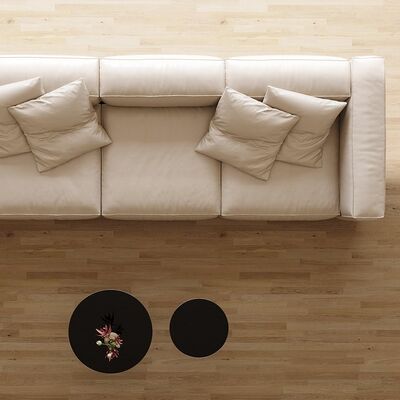 MOYI Custom Design Villa Living Room Queen Size Plush Velvet Fabric L Shaped Sectional Sofa