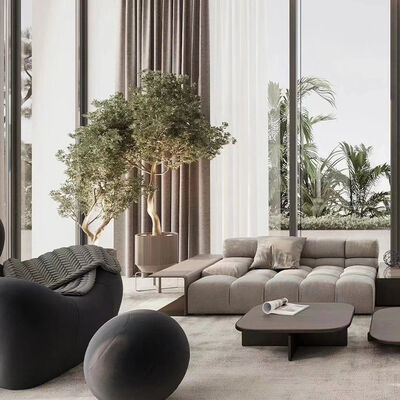MOYI Set Fabric Modern Corner Type Set Furniture Leather Shape Sofas 7 Seater l Sofa Sectional for Living Room Sofas