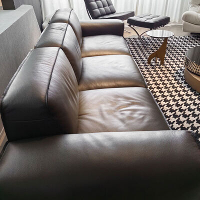 MOYI Italian Modern Sofa Couch Black Luxury Italian Couch Set Living Room Modern Leather Sofa