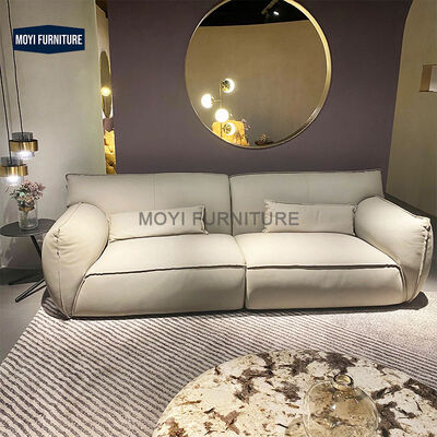 Modern Minimalist Design 2 Seat Couch Customized Leather Living Room Sofa Set Furniture