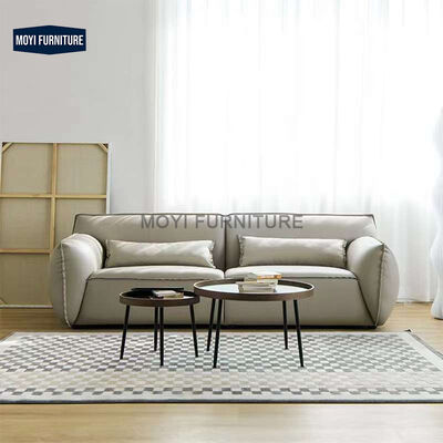 Modern Minimalist Design 2 Seat Couch Customized Leather Living Room Sofa Set Furniture