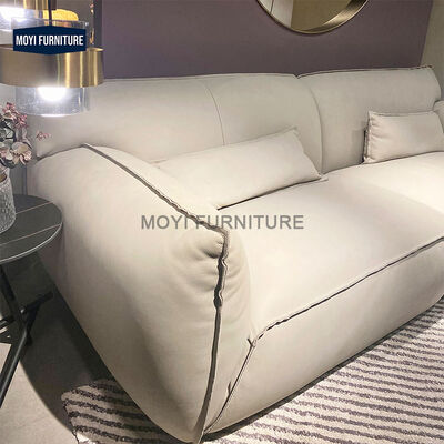 Modern Minimalist Design 2 Seat Couch Customized Leather Living Room Sofa Set Furniture