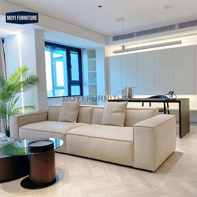 Modern Minimalism Italian Design Fabric Luxury Living Room L Shaped Combination Modular Sectional Sofa