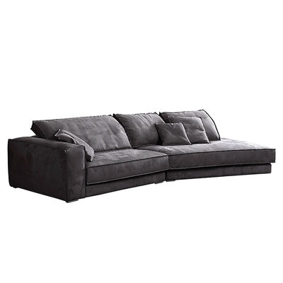 Modern Indoor Designer Italian Sofa Sets Large Fabric 2-Piece Corner Sectional Couches Convertible Furniture for Living Room
