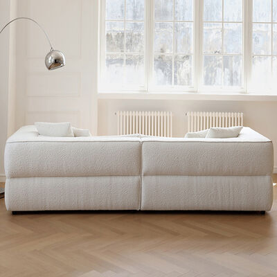 Velvet Sofa Nordic Modern Set with Retro Cream Wind Snow Pattern for Small Apartments Sectional with Sponge Filling