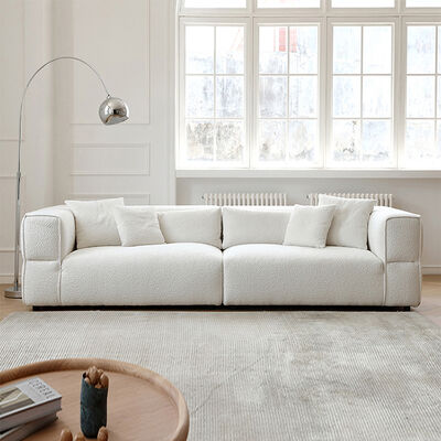 Velvet Sofa Nordic Modern Set with Retro Cream Wind Snow Pattern for Small Apartments Sectional with Sponge Filling