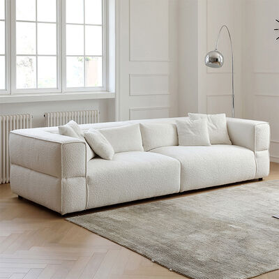 Velvet Sofa Nordic Modern Set with Retro Cream Wind Snow Pattern for Small Apartments Sectional with Sponge Filling