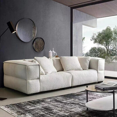 Velvet Sofa Nordic Modern Set with Retro Cream Wind Snow Pattern for Small Apartments Sectional with Sponge Filling