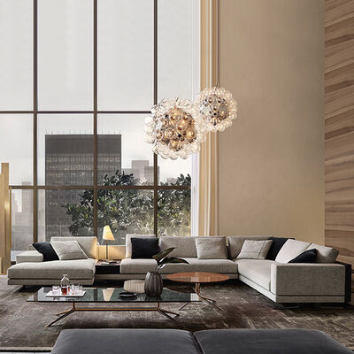 Italian Modern Sectional Sofa Set Minimalist Living Room L U Shaped Premium Big Villa Couch for Home Luxury