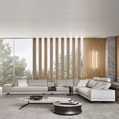 Italian Modern Sectional Sofa Set Minimalist Living Room L U Shaped Premium Big Villa Couch for Home Luxury