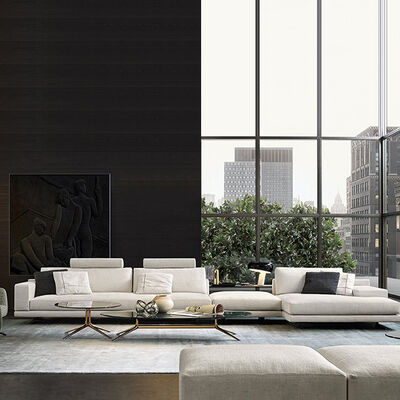 Italian Modern Sectional Sofa Set Minimalist Living Room L U Shaped Premium Big Villa Couch for Home Luxury