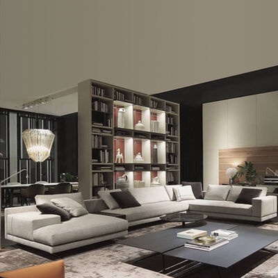 Italian Modern Sectional Sofa Set Minimalist Living Room L U Shaped Premium Big Villa Couch for Home Luxury