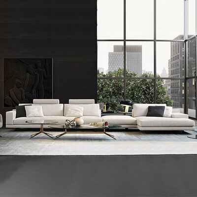 Italian Modern Sectional Sofa Set Minimalist Living Room L U Shaped Premium Big Villa Couch for Home Luxury