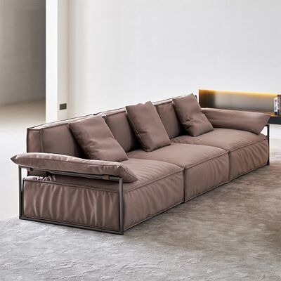 Modern Nordic-Style 3-Seater Sectional Sofa Soft Fabric Lounge Couch for Home Hotel for Waiting Areas Living Room Furniture
