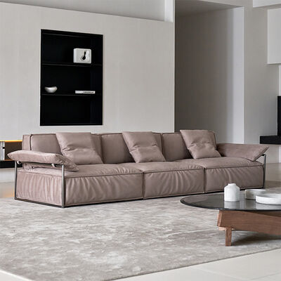 Modern Nordic-Style 3-Seater Sectional Sofa Soft Fabric Lounge Couch for Home Hotel for Waiting Areas Living Room Furniture
