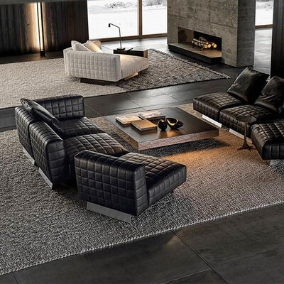 2025 Luxurious Italian Synthetic Leather Combination Sofa, Corner Modular Living Room Home Sofa