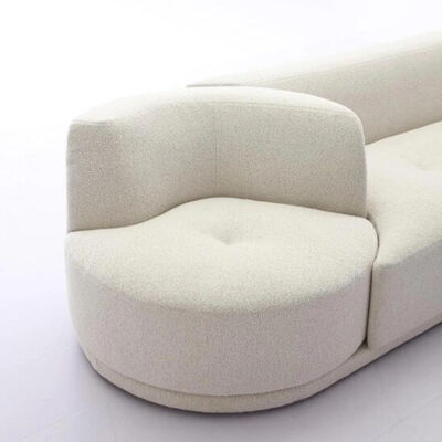 Modern Luxury Velvet Settee for Living Room Swivel Wall Sofa Reliable Fabric Furniture