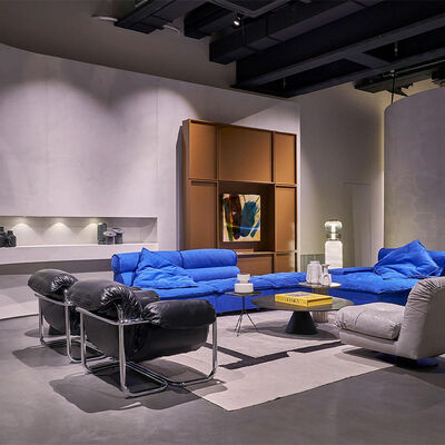 Italian Design Fabric Modular Sofas Set Luxury Living Room Sofas Combination Fabric Sofas Couch Set