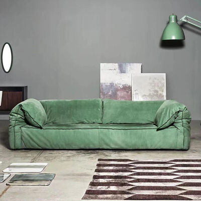 Italian Modern Office Home Indoor Living Room Nordic Velvet Seat Bag Sofa Set 2-4 Seater Convertible Custom Design School Park