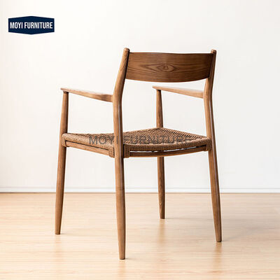 MOYI Ash rattan chair dining mid century antique rattan dining chair
