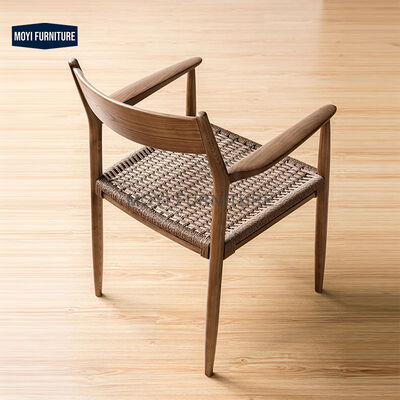 MOYI Ash rattan chair dining mid century antique rattan dining chair