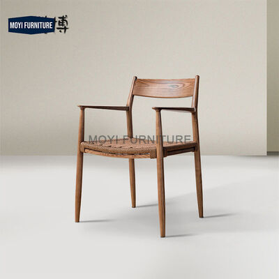 MOYI Ash rattan chair dining mid century antique rattan dining chair